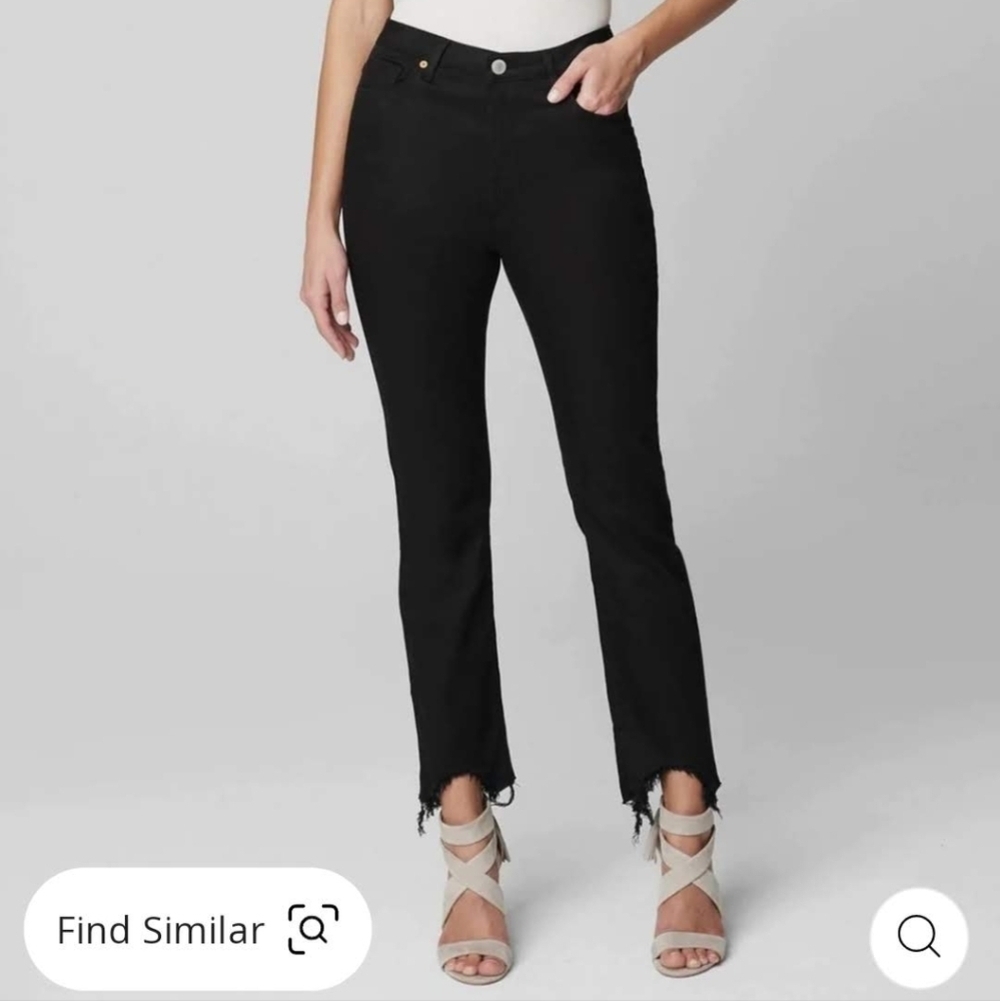 BlankNYC Black Distressed The Madison Crop High Rise Jeans Size 26 New With Tags